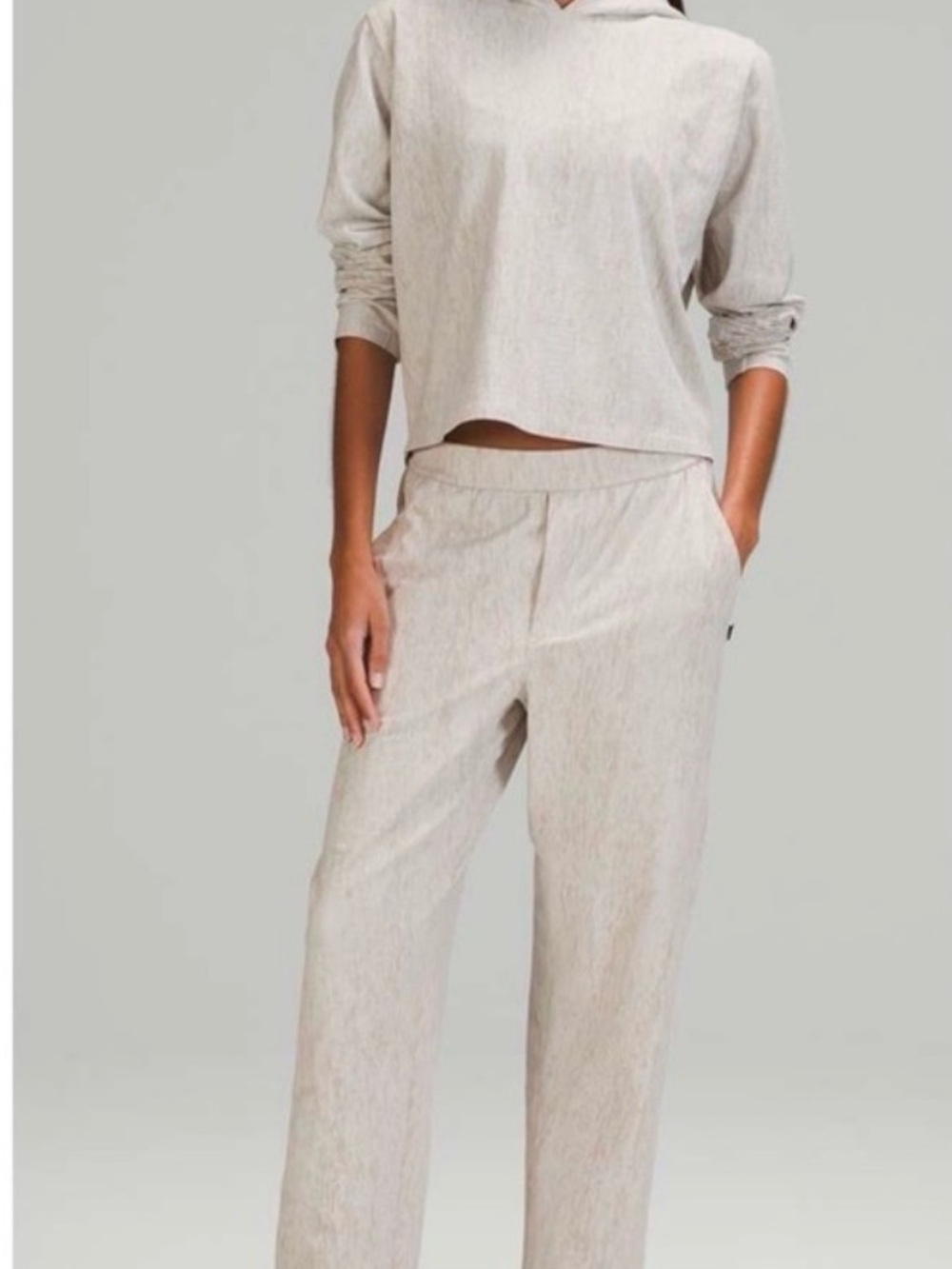 Lululemon Lab Relaxed Jogger Jacquard in Mosaic Mirage Antique White Vapor